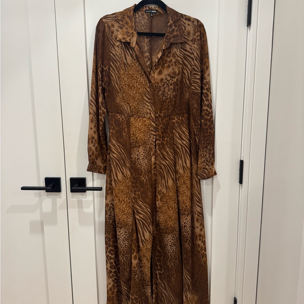 Fashion Nova Animal Print Maxi